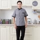 thumbnail image 2 of Chaqueta de Chef Sunnimix uniforme Transpirable manga corta gris L, 2 of 7