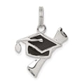 thumbnail image 4 of 925 Sterling Silver Enamel Graduation Cap and Diploma Charm Pendant, 4 of 6