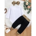 thumbnail image 3 of Honganda Baby Girl?s Letter Romper and Dot Long Pants with Headband Set, 3 of 9