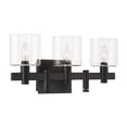 thumbnail image 5 of Eurofase 46812-018 Decato 3-Light 21 in. Matte Black Clear Glass Vanity Wall Light, 5 of 10