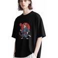thumbnail image 3 of Mens T-Shirts,Cat Warrior Cartoon Short Sleeve T Shirts for Men Crew Neck Tees,Loose Fit Casual T-Shirts for Teens Boys, 3 of 8