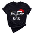 thumbnail image 4 of Gibobby Camiseta Navideña De La Mujer Camiseta de manga corta con cuello redondo y estampado de Navidad para mujer(Negro,CH), 4 of 5
