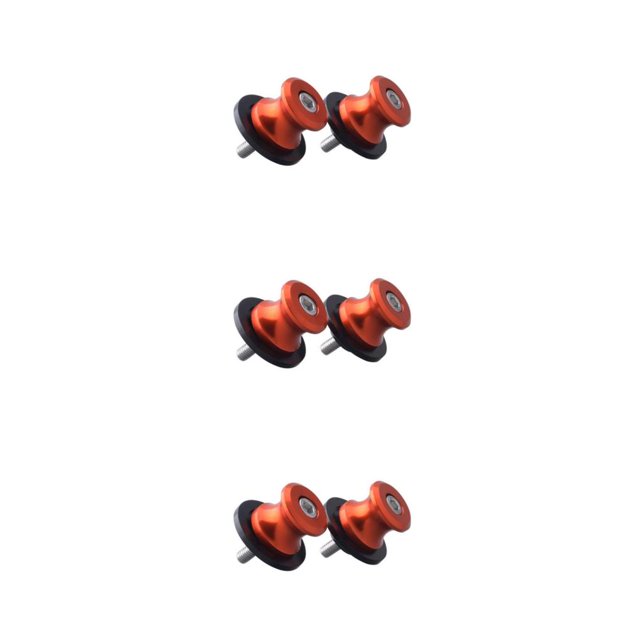 mmirethe Universal Frame Stand Screw Swing Arm Spools M6 Slider Orange 6MM 3Set
