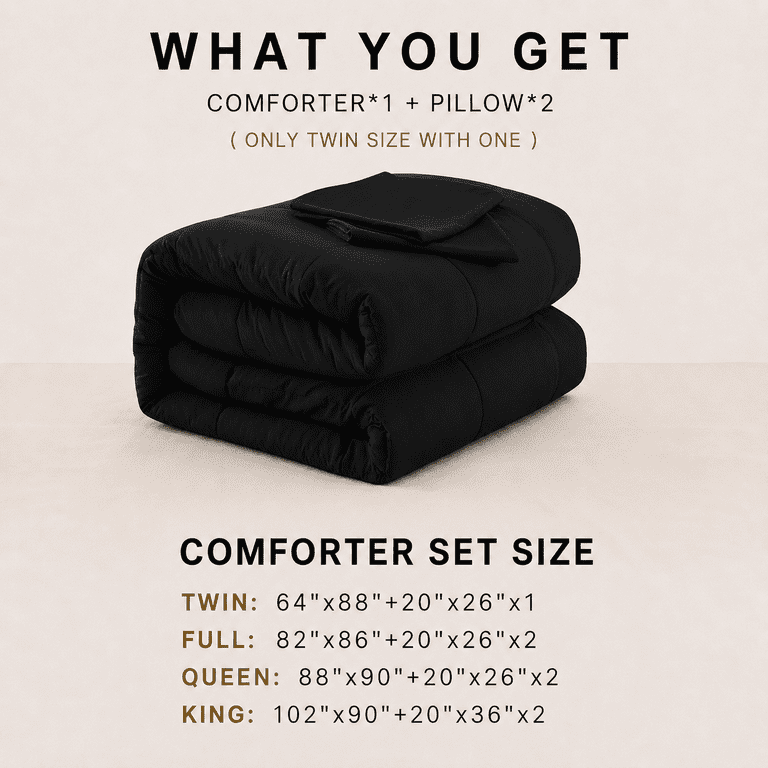 YEPCLUB Queen Down Alternative Comforter Set, 3-Piece photo 6