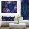 thumbnail image 1 of Art Numérique Bleu Violet Fleurs Fractales - Impression sur Toile Florale, 1 of 3