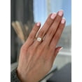 thumbnail image 4 of 2.00Ct Cushion Cut Moissanite Solitaire Engagement Ring, Hidden Halo, 18K Rose Gold, US 12.5, 4 of 6