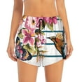 thumbnail image 2 of Goofa Bird and Floral Printed Women 2 in 1 Running Shorts,Quick Dry Athletic Workout Shorts,High Waisted Athletic Shorts with Liner Pockets-XX-Large, 2 of 9