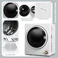 thumbnail image 3 of Spaco 1.5 Cu .ft Clothes Dryer with with Stainless Steel Wall Mount-White, Washer Spinner Portable Washing Machine, 3 of 8