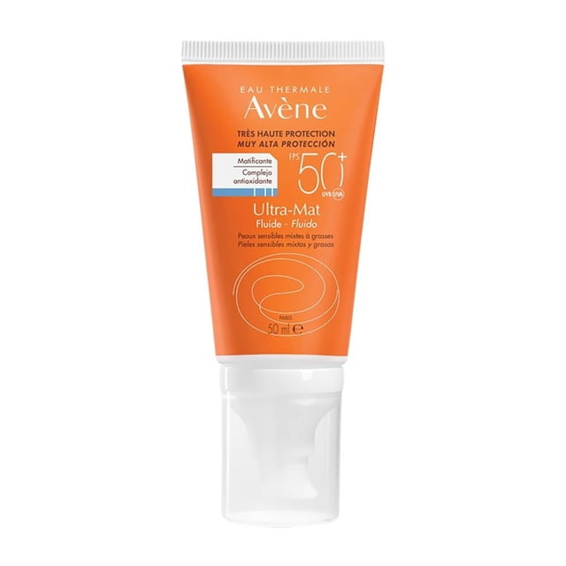Protector solar Avène Ultra Mat FPS 50+ fluido pieles sensibles, mixtas y grasas 50 ml