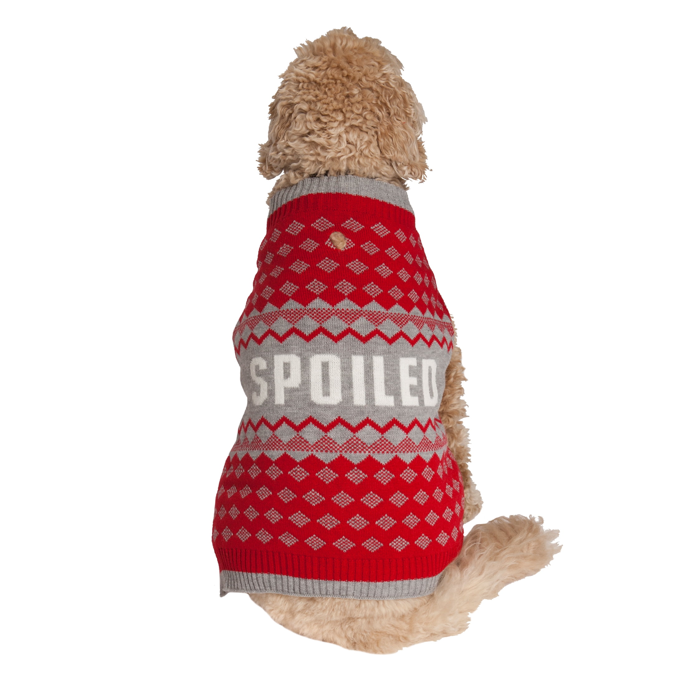 Vibrant Life Holiday Red Spoiled Fair Isle Dog Sweater