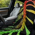 thumbnail image 4 of XYZCANDO Rasta Gradient Accents Car Seat Towel Cover Sweatproof for Running Outdoor Sport, Easy Install Easy Installation Seat Cover Sweat Washable, 4 of 11