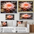 thumbnail image 4 of Designart "Lily Pads in Pink Glow Sunshine" Floral Framed Wall Art - Modern Pink Lily Hallway Framed Wall Art Decor, 4 of 6