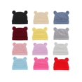 thumbnail image 2 of Stibadium Newborn Hospital Hat 0-12Months Preemie Boys Girls Beanie Solid Infant Baby Ears Bonnet Infant Cotton Hats 1pc - Pink, 2 of 3