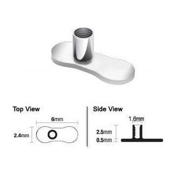 Titanium No Hole Dermal Anchor Body Piercing Jewelry