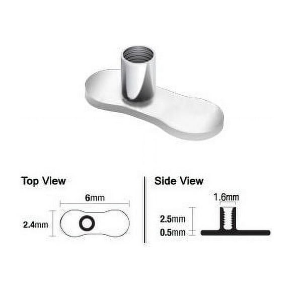 Titanium No Hole Dermal Anchor Body Piercing Jewelry