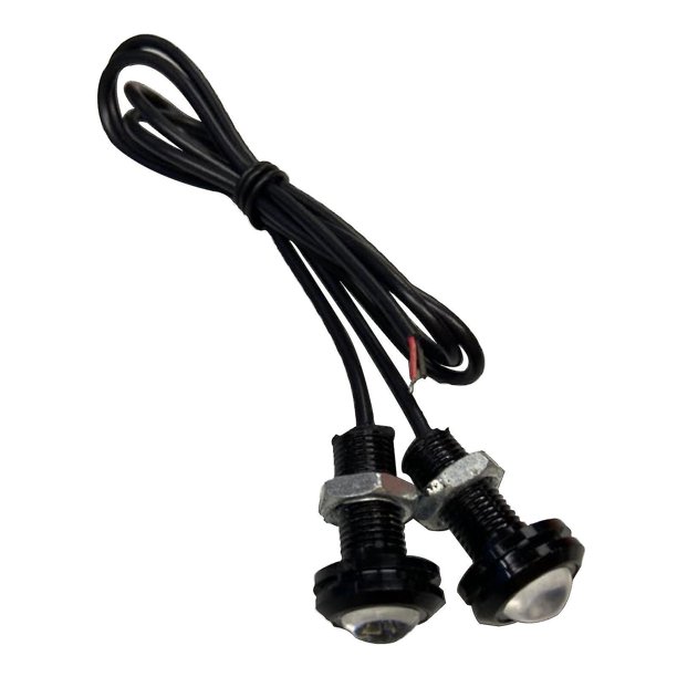 2 uds 10w Led luz diurna del coche lámpara de marcha atrás de ojo de águila fina impermeable
