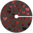 thumbnail image 1 of FMSHPON Valentines Mother's Day Hearts Xmas Christmas Tree Skirt Stand Mat for Holiday Party Decoration Indoor Outdoor 36 inches, 1 of 6