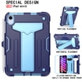 thumbnail image 2 of for iPad mini 6th Gen 8.3" 2021 Case with Pencil Holder & Kickstand, Shockproof Drop Proof Kids Friendly Rugged Full Body Protective Case Cover for iPad mini 6th Gen 8.3" 2021, Navy+Blue, 2 of 4