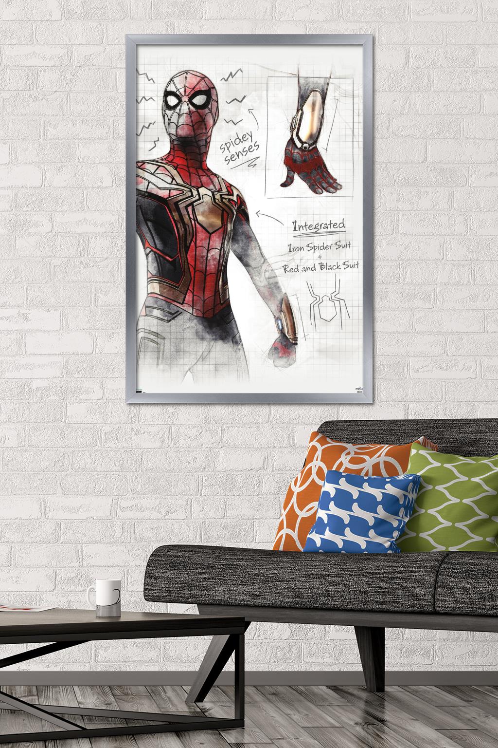 Marvel Spider-Man: No Way Home - Sketches Wall Poster, 22.375" x 34" Framed