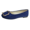 thumbnail image 2 of Viluyesy Womens Ballet Flats, Wide Width Round Toe Comfortable Slip-On Dressy Work Office Shoes Blue US7, 2 of 5