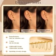 thumbnail image 4 of VEEDOFA 14K Gold Plated CZ Hoop Earrings for Women, Lightweight 20/30/40mm Hoops, 4 of 7