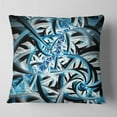 thumbnail image 2 of Designart Blue Spiral Fractal Design - Abstract Throw Pillow - 16x16, 2 of 5