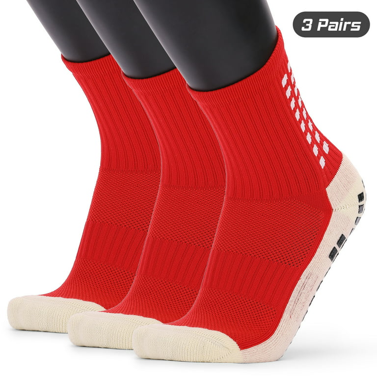 Men's Slip Football Socks Athletic Long Socks Absorbent Sports Grip Socks  for Basketball Soccer Volleyball Running Trekking Hiking 1 Pairs / 3 Pairs