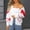 White, variant on Women's Autumn/Winter V-Neck Sweater: Heart Patterns, Ribbed Cuffs & Button Decor, Oversized Cozy Fit