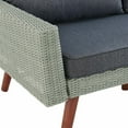 thumbnail image 4 of Albany All-Weather Wicker Outdoor Gray Corner Sectional Sofa with 26"H Square Cocktail Table Set, 4 of 10