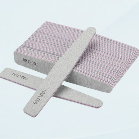 25 Pieces Nail Files 100/180 Grit for Acrylic and Natural Nails, Salon-Grade Emery Boards