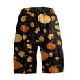 thumbnail image 5 of GrmtClth Mens Halloween print shorts 2026 Funny Pumpkin Vacation Short Pants Relaxed Knee Length Zipper Pocket Light Summer Cargo Shorts Walking Fun Clothes Dark Gray L, 5 of 5