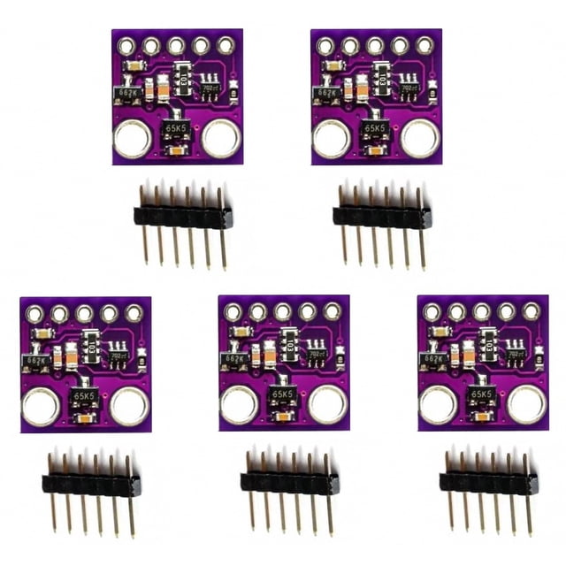 PAMEENCOS 5 piezas GY-MAX30102 MAX30102 Módulo sensor de oximetría de pulso, frecuencia cardíaca, pulso y concentración de oxígeno en sangre (placa morada) para Arduino
