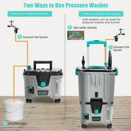 pressure electric 1160 cordless gmp costway washer psi battery tank water