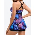 thumbnail image 3 of Traje de baño Tankini Hanna Nikole para mujer, talla grande, color morado 18+, 3 of 6