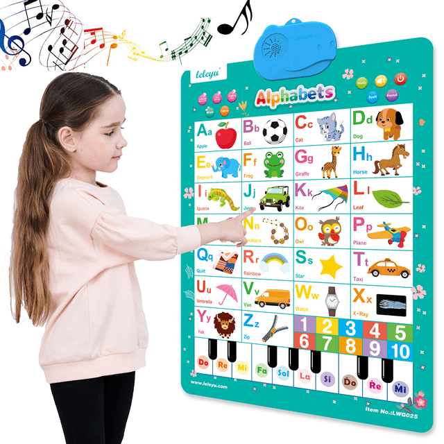 Audio Wall Chart Early Education Toys, ABC Letters & Numbers & Scales & Music Talking Posters, Best Gifts For Preschool Educational Toys For Boys And Girls