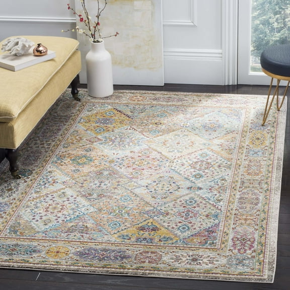 SAFAVIEH Aria Jarvis Traditional Area Rug, Cream/Multi, 4' x 6'