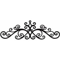Metal Scroll Wall Art Iron Flower Scroll Decor for Porch Kitchen Living Room Bedroom Office 9.7X30cm