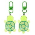 thumbnail image 2 of Sea Turtle Keychain Mini Turtle Shape for Women Light Green Acrylic Glow in The Dark 2Pcs, 2 of 4