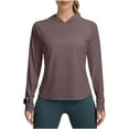 thumbnail image 7 of Sun Shirt Women UPF 50+ Sun Protection Hoodie Lightweight Quickly Dry Long Sleeve Shirts Hooded for Workout Yoga Hiking Outdoor, 7 of 7