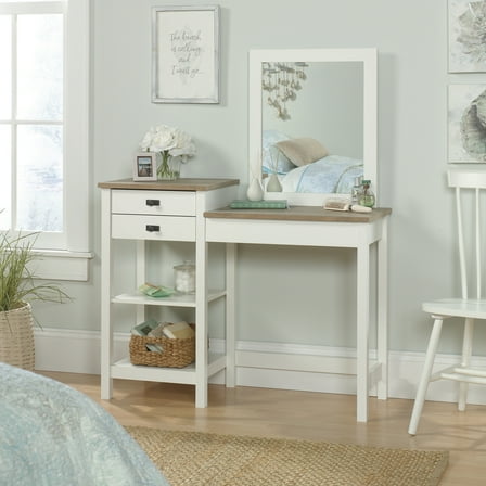 Sauder Cottage Road Bedroom Vanity, Soft White Finish