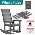 thumbnail image 3 of Hidpriva Outdoor Rocking Chair, Oversized HDPE Weather Resistant Porch Rockers for Outside Deck Balcony Front Backyard, Grey(Set of 2), 3 of 8