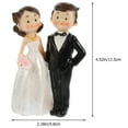 thumbnail image 4 of Gongc Cupcakes Resin Couple Wedding Cake Topper Bride Groom Figure Decor, 4 of 4