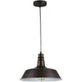 thumbnail image 2 of RADIANCE Goods Industrial-Style 1 Light Rubbed Bronze Ceiling Mini Pendant 14" Wide, 2 of 2