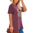 thumbnail image 3 of Anbech Sunflower Plus Size T-Shirts for Women Graphic LOVE Sunflower Print Oversize Short Sleeves T-Shirt with Round Neck, 3 of 9