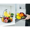 thumbnail image 5 of Auledio 2 Tier Detachable Fruit basket with Banana Hanger, Fruit Bowl for Kitchen Counter, Hanging Storage Baskets for Organizing (Bronze）, 5 of 7
