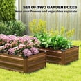 thumbnail image 4 of Outsunny Set of 2 Raised Garden Beds, Galvanized Planter Box, Dark Brown, 4 of 10
