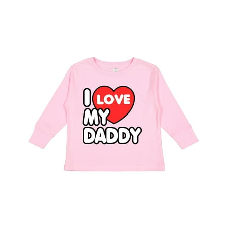 

Inktastic I Love My Daddy Gift Toddler Boy or Toddler Girl Long Sleeve T-Shirt