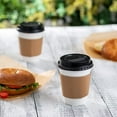 thumbnail image 6 of GUSTO 12 oz White Disposable Coffee Cups with Lids & Sleeves, Paper Hot Cups for Coffee & Tea, To Go Cups, 100 Count, 6 of 8