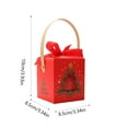 thumbnail image 2 of Wadada Christmas Treat Boxes, Xmas Cookie Gift Boxes with Window and Handle, Cardboard Bakery Boxes Paper Goody Boxes for Pastries Cupcakes Candy and Party Favor, 3.3 inch, 2 of 6