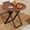 Brown Round, variant on Folding Desk Table For Small Spaces, Portable Bar Height Folding Table Round Indoor Outdoor Banquet Table Computer Desk Portable ActivityTable Conference Table Home Office Desk